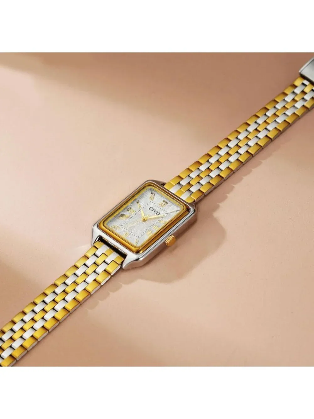 CIVO Womens Gold Silver Vintage Quartz Stainless Steel Bracelet Roman Dial Watch